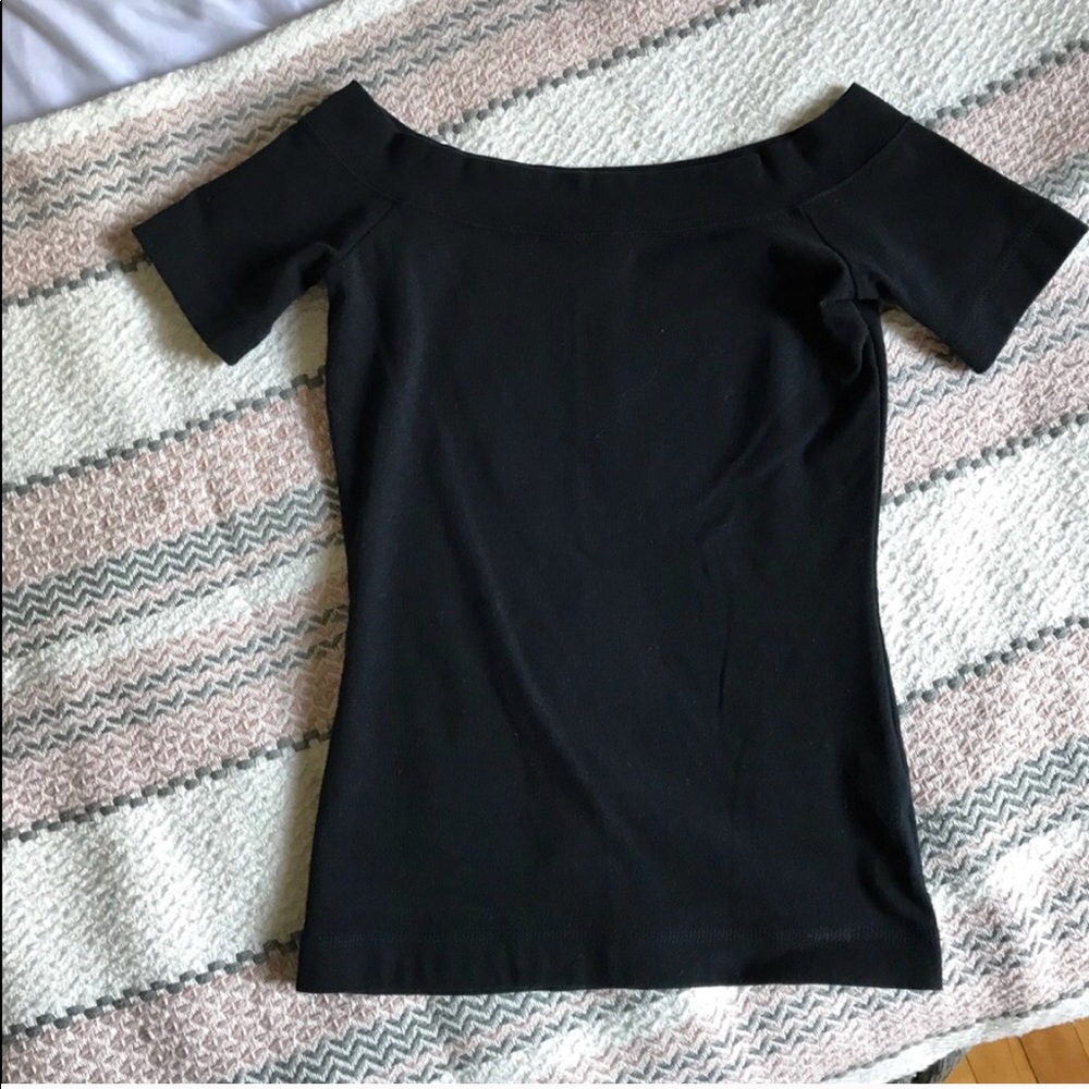 JCrew off the shoulder black top